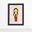Quadro Santa Terezinha Moldura Preta 22x32cm