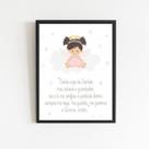 Quadro Santo Anjo Anjinha Menina 24x18cm - com vidro Quadro Santo Anjo Anjinha Menina 24x18cm - com vidro
