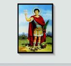 Quadro Santo Expedito de Melitene com Moldura E Acetato Tamanho A3
