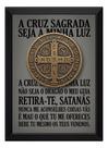Quadro São Bento Oração Católico Cinza 30x42cm Quadro São Bento Oração Católico Cinza 30x42cm