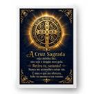 Quadro São Bento Oração de Proteção Divina Medalha 15x21cm