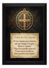 Quadro São Bento Oração Medalha De São Bento 50x70cm Quadro São Bento Oração Medalha De São Bento 50x70cm