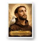 Quadro São Francisco de Assis com Pomba 30x42cm Quadro São Francisco de Assis com Pomba 30x42cm