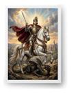 Quadro São Jorge Cavalgando Ao Amanhecer 15x21cm Quadro São Jorge Cavalgando Ao Amanhecer 15x21cm
