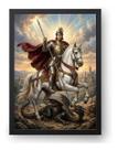Quadro São Jorge Cavalgando Ao Amanhecer 15x21cm