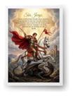 Quadro São Jorge Com Oração Poderosa 50x70cm Quadro São Jorge Com Oração Poderosa 50x70cm
