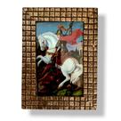 Quadro São Jorge Pequeno Com Vidro Decorativo 20x15