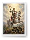 Quadro São Jorge Rogai Por Nós 40x60cm Quadro São Jorge Rogai Por Nós 40x60cm