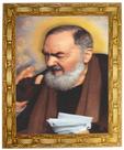 Quadro São Padre Pio de Pietrecina, mod.07, 30x25cm. Angelus