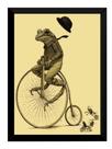 Quadro Sapo Bicicleta Retro Arte Decoração