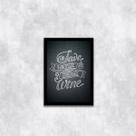 Quadro Save Water, Drink Wine 45x34cm - com vidro Quadro Save Water, Drink Wine 45x34cm - com vidro