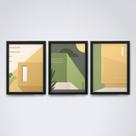 Quadro sem moldura Arquitetura Abstrata 15 Quadro sem moldura Arquitetura Abstrata 15