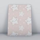 Quadro sem moldura estrelas brancas fundo rosa Fundo-Infantil-040-M2