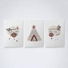 Quadro sem moldura kit infantil indio Trio-15 Quadro sem moldura kit infantil indio Trio-15