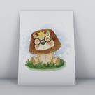 Quadro sem moldura leãozinho infantil Ilustra-ao-26-M2 Quadro sem moldura leãozinho infantil Ilustra-ao-26-M2