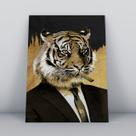 Quadro sem molduracachorro latindo dourado
