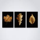 Quadro sem molduracirculares dourado e preto