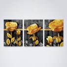 Quadro sem molduraface mulher dourada