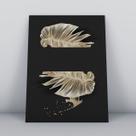 Quadro sem molduramarmore dourado e preto