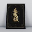 Quadro sem moldurapassaro mistico dourado signo Quadro sem moldurapassaro mistico dourado signo