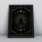 Quadro sem molduraQuadro modelo mulher preto e dourado