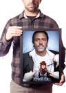 Quadro Serie Dr Gregory House Coração Poster Na Moldura