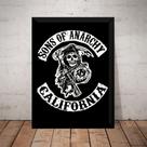 Quadro Serie Sons Of Anarchy Logo Poster Com Moldura
