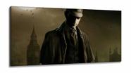 Quadro Sherlock Holmes Artístico em Tecido Canvas 130x60