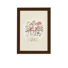 Quadro Signo Gêmeos para Quarto Moldura Marrom 22x32cm