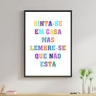 Quadro Sinta-se Em Casa - Colorido 45x34cm - com vidro