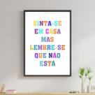 Quadro Sinta-se Em Casa - Colorido 60x40cm