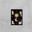 Quadro Sol e Lua 24x18cm