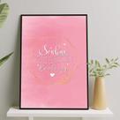 Quadro Sonhar Acreditar E Realizar Rosa 24x18cm