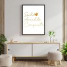 Quadro Sonhe, Acredite, Conquiste 24x18cm - com vidro Quadro Sonhe, Acredite, Conquiste 24x18cm - com vidro