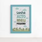 Quadro Sonhe Alto Meu Pequeno Jurassic Baby 22x32cm