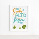 Quadro Sonhe Alto Meu Pequeno Jurassic Baby Mold Branca 22x3 Quadro Sonhe Alto Meu Pequeno Jurassic Baby Mold Branca 22x3