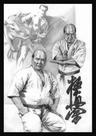 Quadro Sosai Masutatsu Oyama Karatê Kyokushin 42x29cm