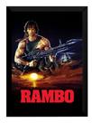 Quadro Stallone Rambo Arte Poster Moldurado Decoração