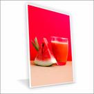 Quadro Suco de Melancia Vinil Sem Vidro Quadro Suco de Melancia Vinil Sem Vidro