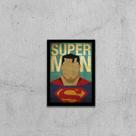 Quadro Super Man Vintage 45x34cm - com vidro