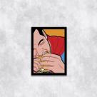 Quadro SuperMan Sanduíche 24x18cm - com vidro