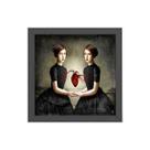 Quadro Surrealista Irmãs Gêmeas 20x20cm