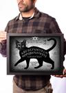 Quadro Tabuleiro Ouija Terror Arte Gato Preto Decoração