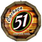 Quadro Tampa de Barril em Madeira Rústica - Cachaça 51