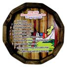 Quadro Tampa de Barril em Madeira Rústica - Os 10 Mandamentos dos Preguiçosos