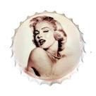 Quadro Tampa De Garrafa Metal Marilyn Monroe C/ Suporte
