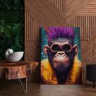 Quadro Tecido Canvas Macaco de Óculos De Sol Estilo Roupa Quadro Tecido Canvas Macaco de Óculos De Sol Estilo Roupa
