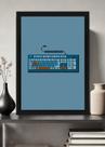 Quadro Teclado Retrô Pixelado com Vidro e Moldura Tamanho:21cm x 30cm (A4)