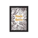 Quadro Tempero Cozinha Herbs and Spices Moldura Preta 22x32