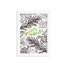 Quadro Tempero Cozinha Spices and Herbs Moldura Branca 22x32